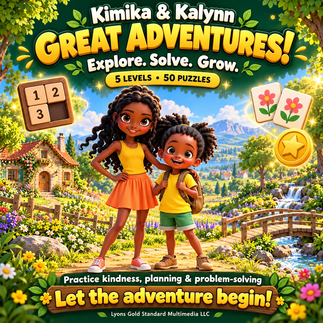 Kimika and Kalynn Great Adventures: five levels and 50 puzzles
